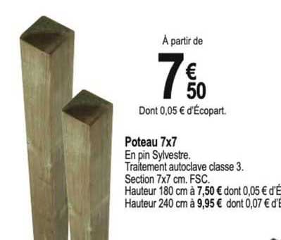 poteau 7x7