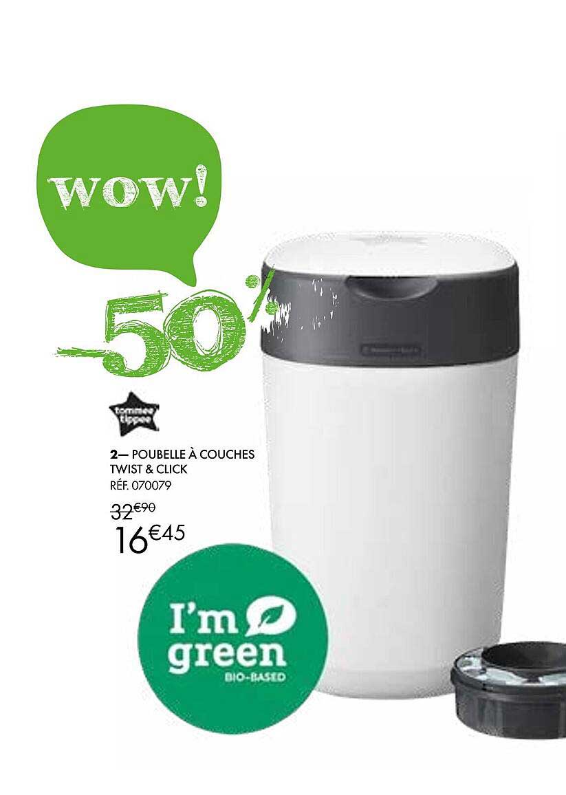 poubelle à couches twist & click