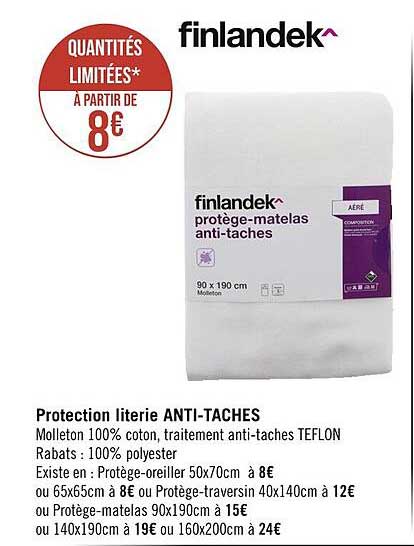 protection literie anti-taches finlandek