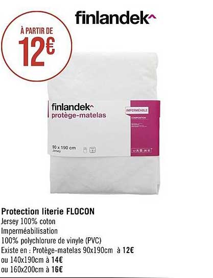 protection literie flocon