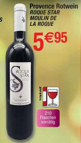 Provence Rotwein Roque Star Moulin De Le Roque