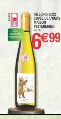 riesling 2022 cuvée de l'ours maison pettermann