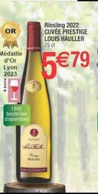 riesling 2022 cuvée prestige louis hauller