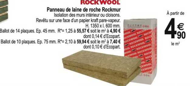 Rockwool Panneau De Laine De Roche Rockmur