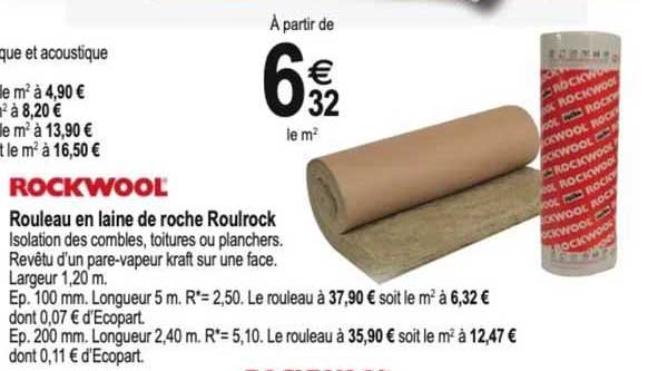 rockwool rouleau en laine de roche roulrock
