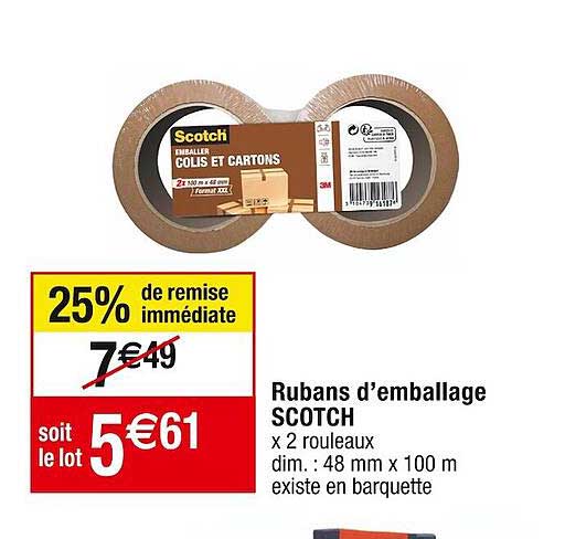 rubans d'emballage scotch