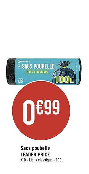 sacs poubelle leader price