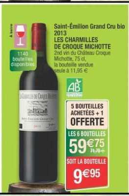 saint-émilion grand cru bio 2013 les charmilles de croque michotte
