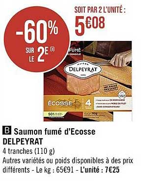 saumon fumé d'écosse delpeyrat