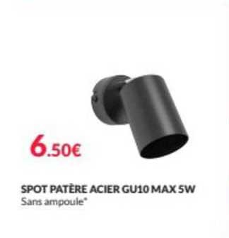 spot patère acier gu10 max 5 w