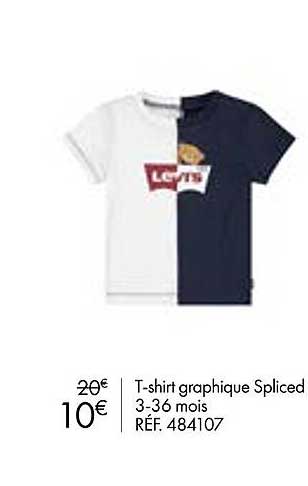 t-shirt  graphique spliced 3-36 mois