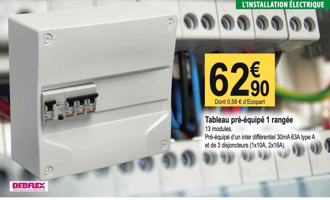 tableau pré-équipé 1 rangée