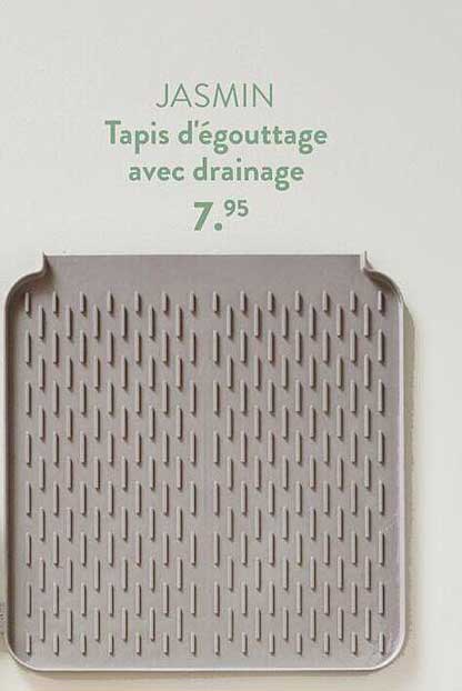tapis d'égouttage avec drainage jasmin