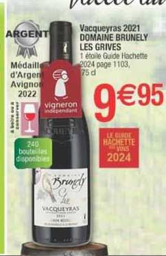 vacqueyras 2021 domaine brunely les grives