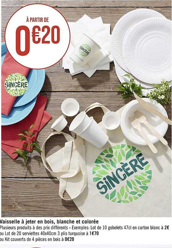 vaisslee à jeter en bois, blanche et colorée