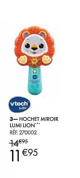 vtech hochet miroir lumi lion