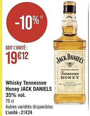 whisky tennessee honey jack daniels 35% vol