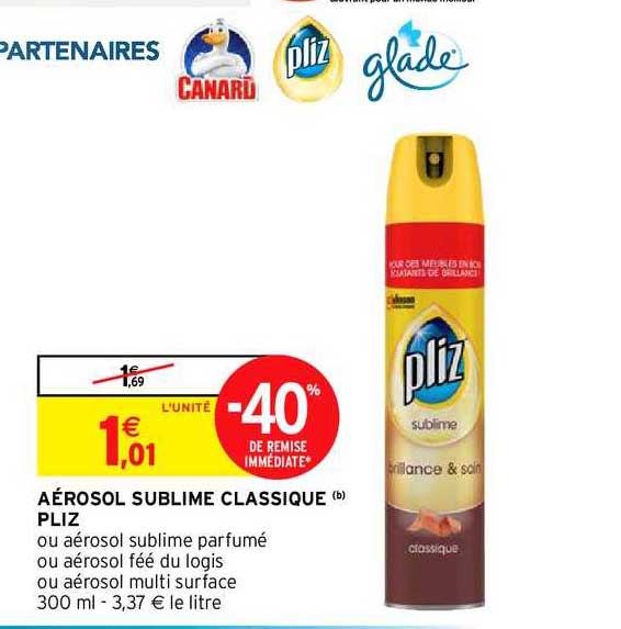aérosol sublime classique pliz