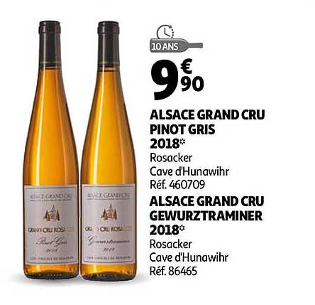 alsace grand cru pinot gris 2018 rosacker, alsace grand cru gewurztraminer 2018 rosacker