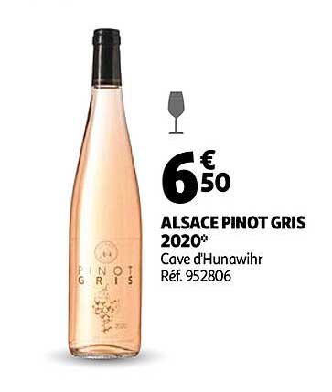 alsace pinot gris 2020 cave d'hunawihr