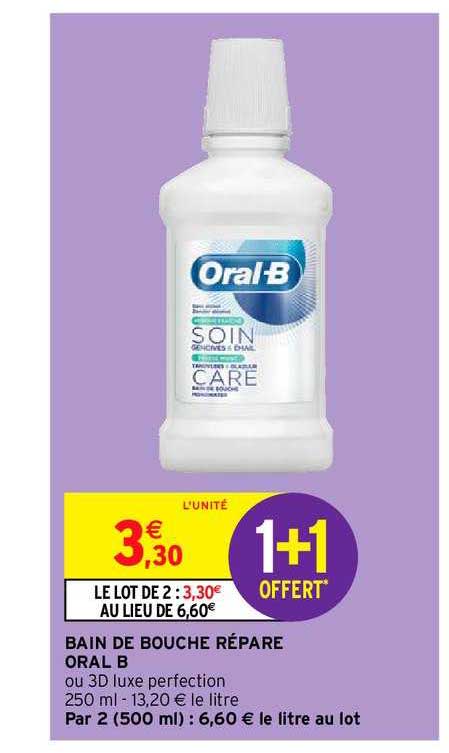 bain de bouche répare oral b