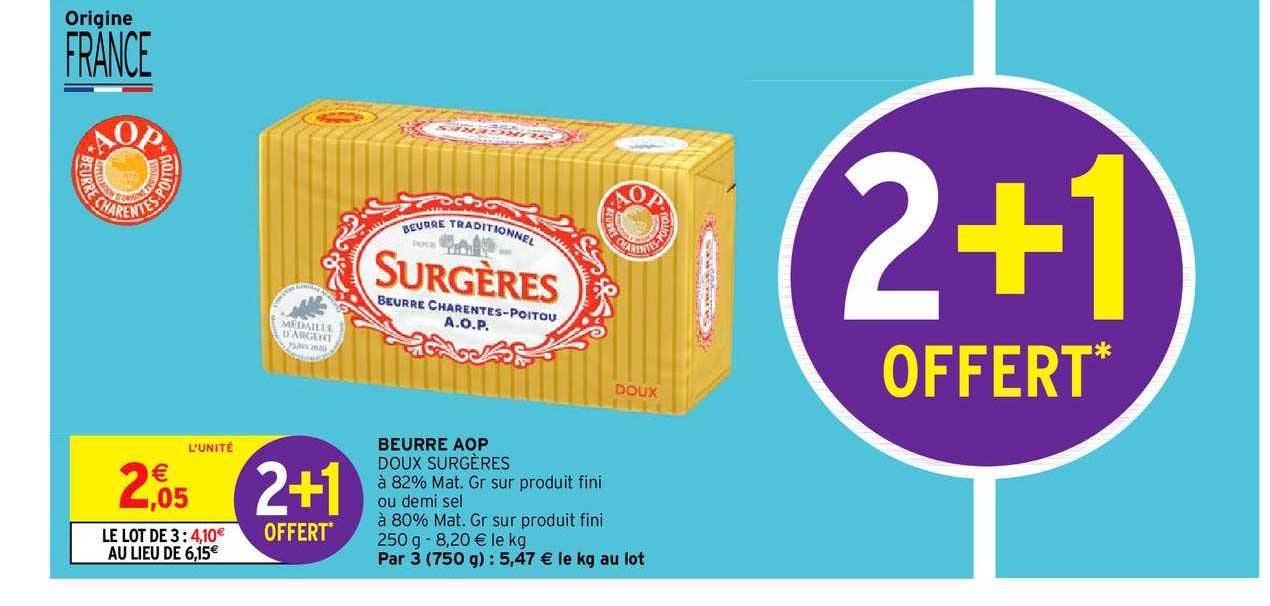 Beurre Aop Doux Surgères