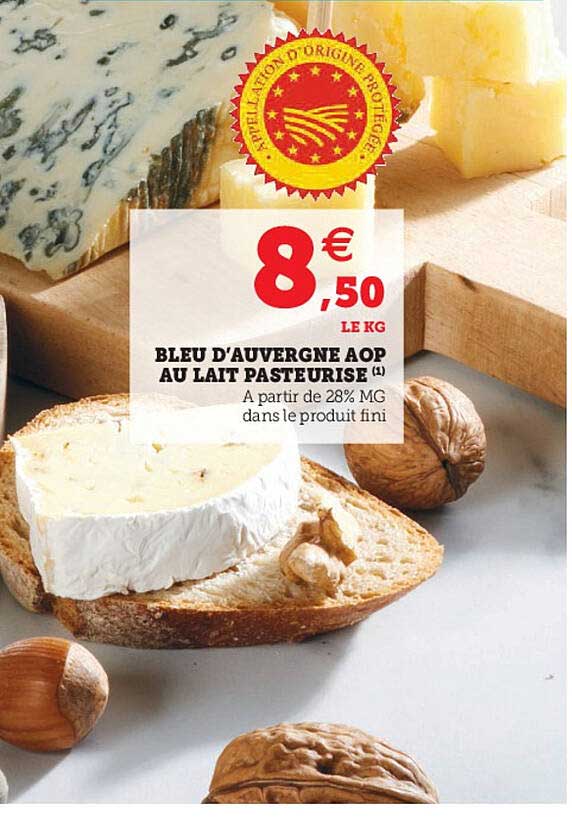 Bleu D'auvergne Aop Au Lait Pasteurisé
