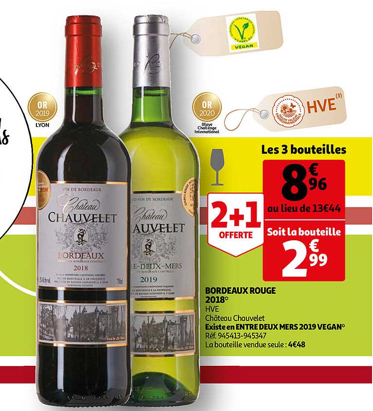 Bordeaux Rouge 2018 Hve Château Chauvelet