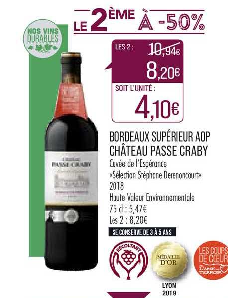 bordeaux supérieur aop château passe craby
