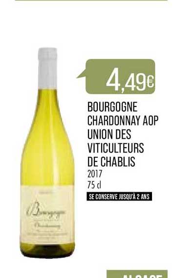 bourgogne chardonnay aop union des viticulteurs de chablis