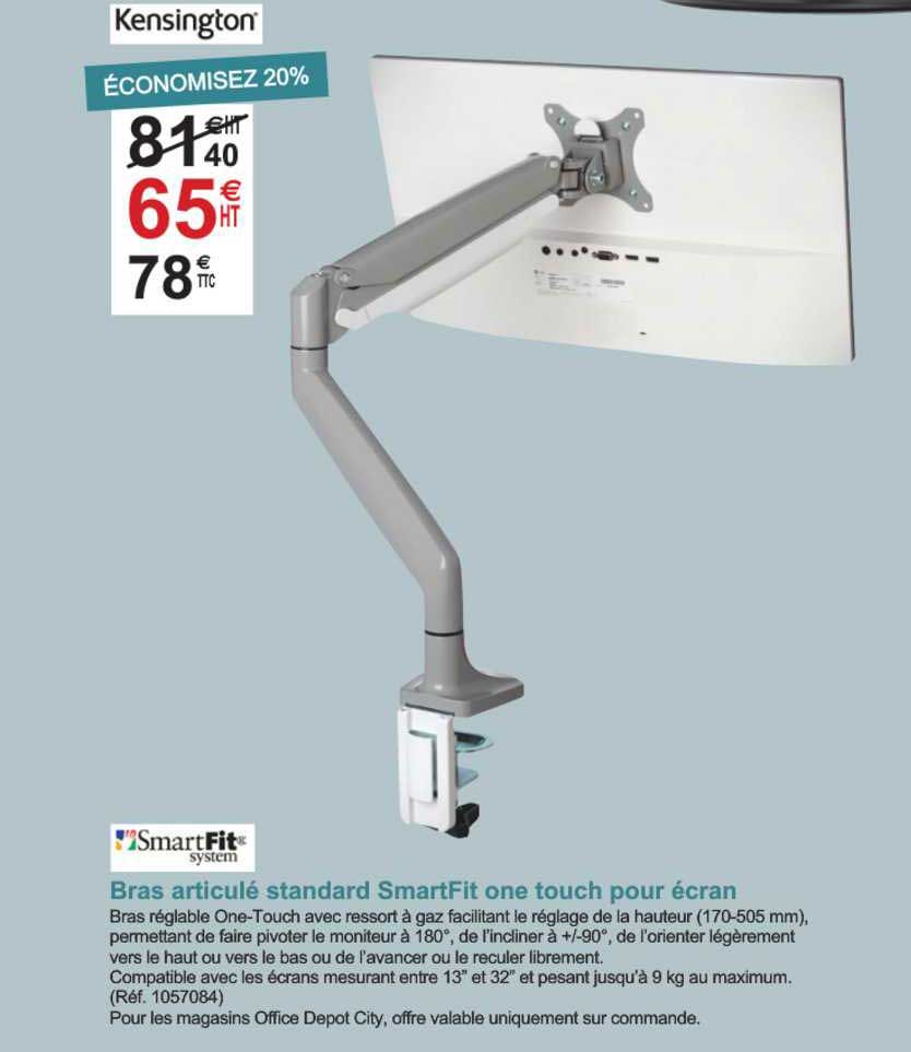 bras articulé standard smartfit one touch pour écran