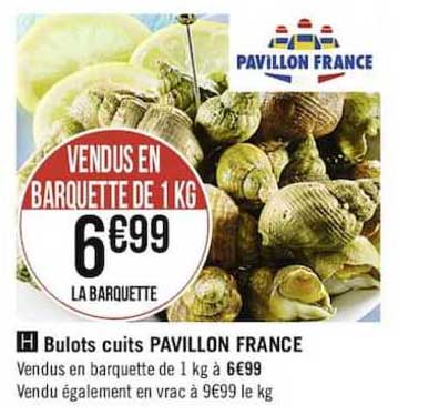 bulots cuits pavillon france