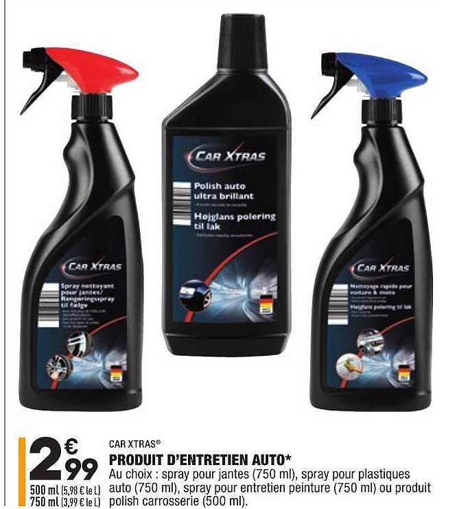 car xtras produit d'entretien auto