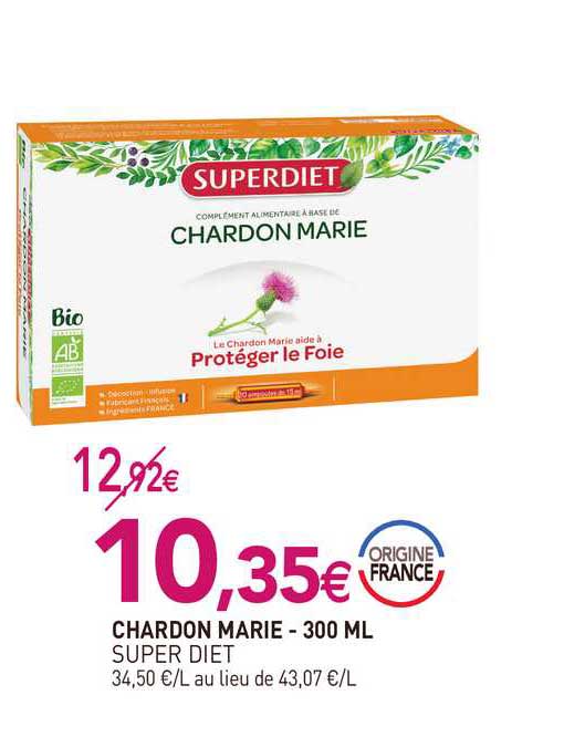 chardon marie - 300 ml super diet