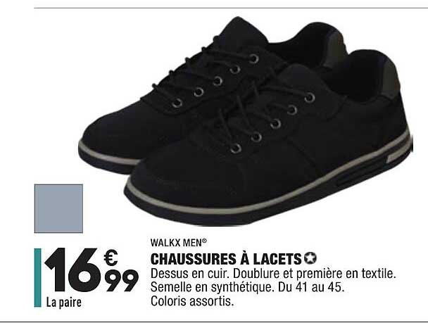 chaussures à lacets walkx men
