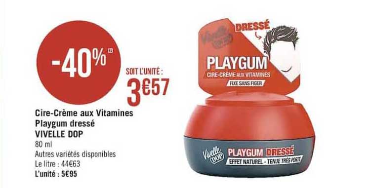 cire-crème aux vitamines playgum dressé vivelle dop