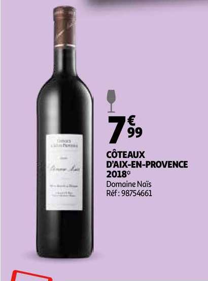 côteaux d'aix-en-provence 2018 domaine naïs