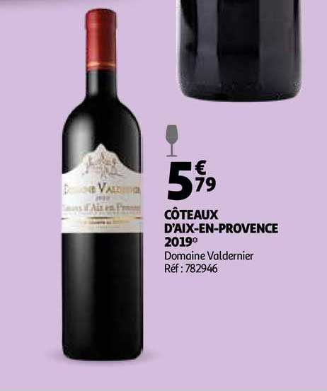 côteaux d'aix-en-provence 2019 domaine valdernier