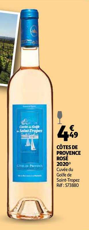 côtes de provence rosé 2020 cuvée du golfe de saint-tropez