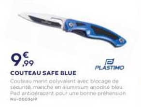 couteau safe blue plastimo