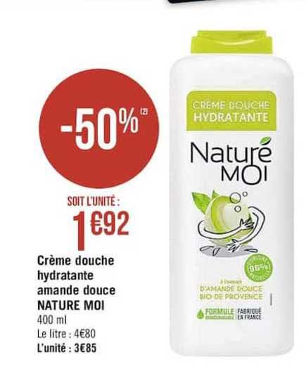 crème douche hydratante amande douce nature moi