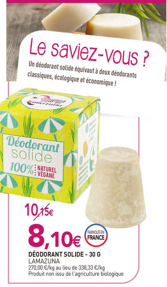 déodorant solide - 30 g lamazuna