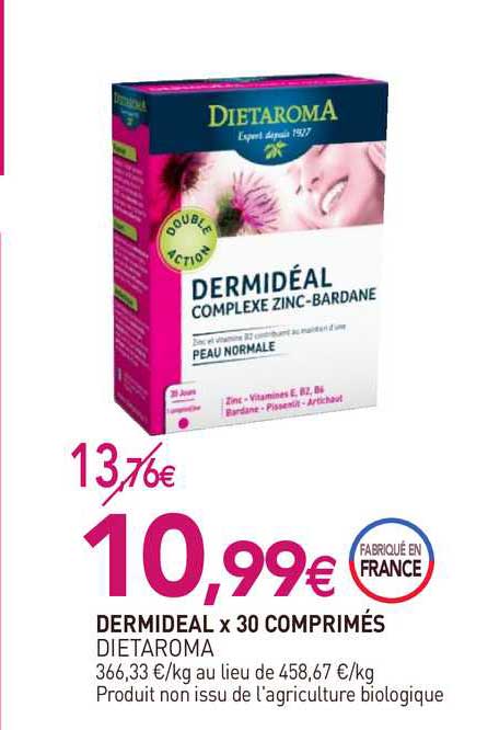dermideal x30 comprimés dietaroma
