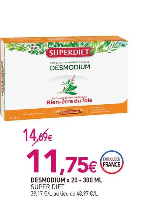 desmodium x20 - 300 ml super diet