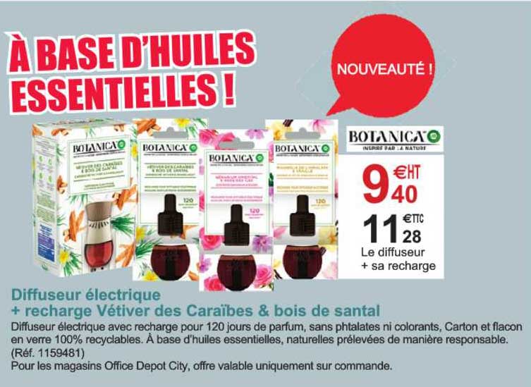 diffuseur électrique + recharge vétiver des caraïbes & bois de santal