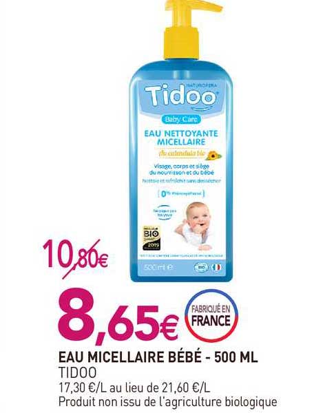 eau micellaire bébé - 500 ml tidoo