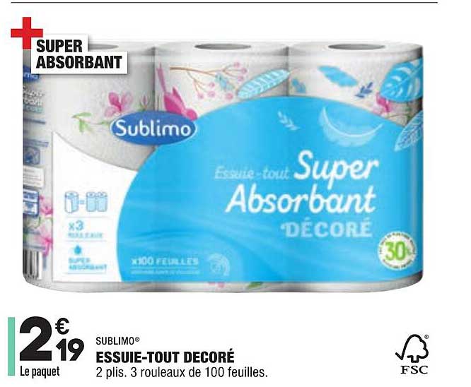 essuie-tout decoré sublimo