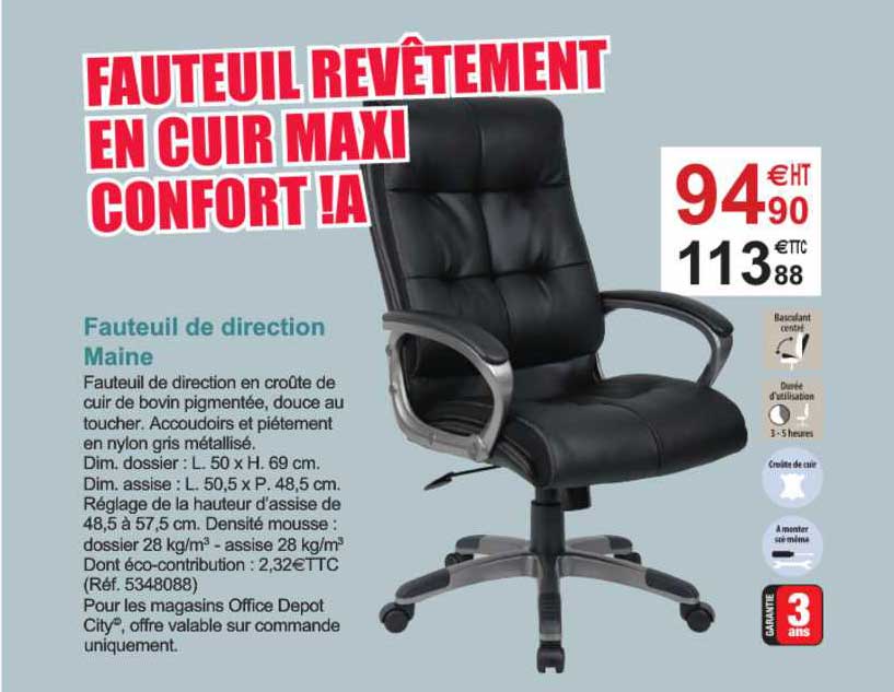 fauteuil de direction maine