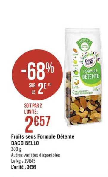 fruits secs formule détente daco bello