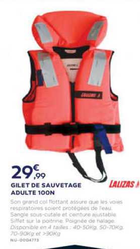 gilet de sauvetage adulte 100n lalizas